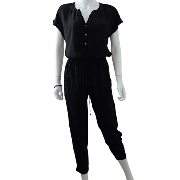 Velvet by Graham & Spencer Pants - Velvet Graham Spencer Black Jumpsuit Casual Travel Minimalist One Piece S